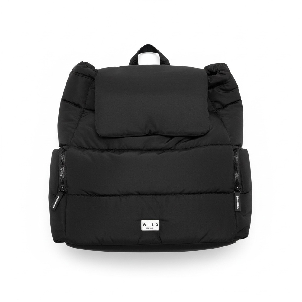 Wilo the brand black nylon unisex backpack / gym bag